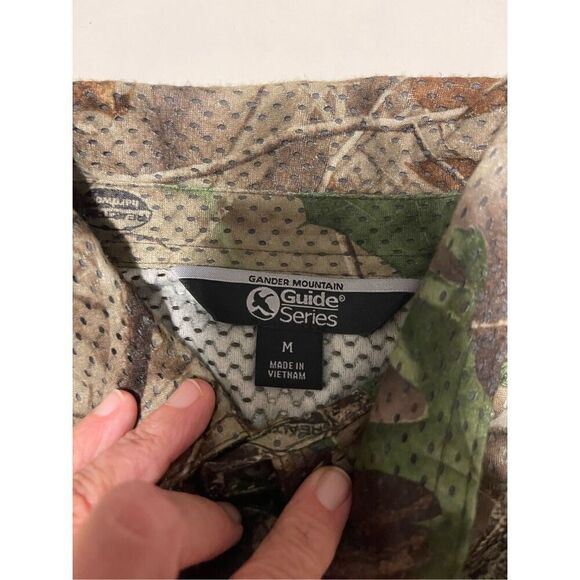 Gander‎ Mountain Guide Series Scent Core Button Shirt M Camo Vented Mesh NWT - Picture 6 of 8